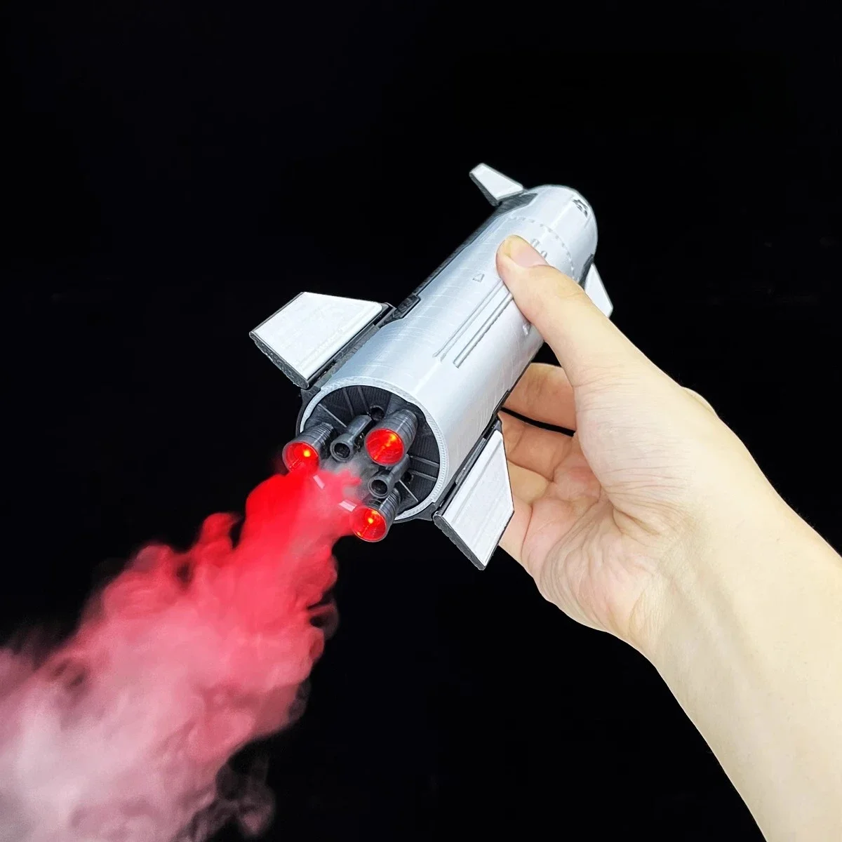 Humidifier Functional Ornament SpaceX Starship Model 1:200 Rocket Launcher Flame Special Effects