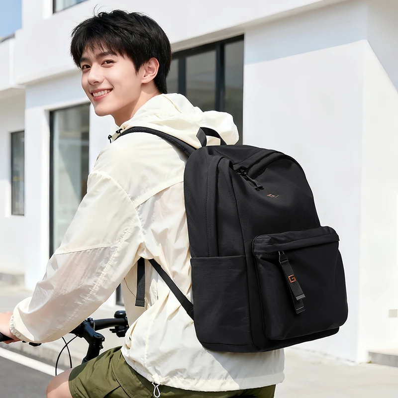 GOLF QUALITY Unisex Large Capacity Backpack Waterproof 14 Inch Laptop Shoulder Bag High Quality Solid Color Student School Bag