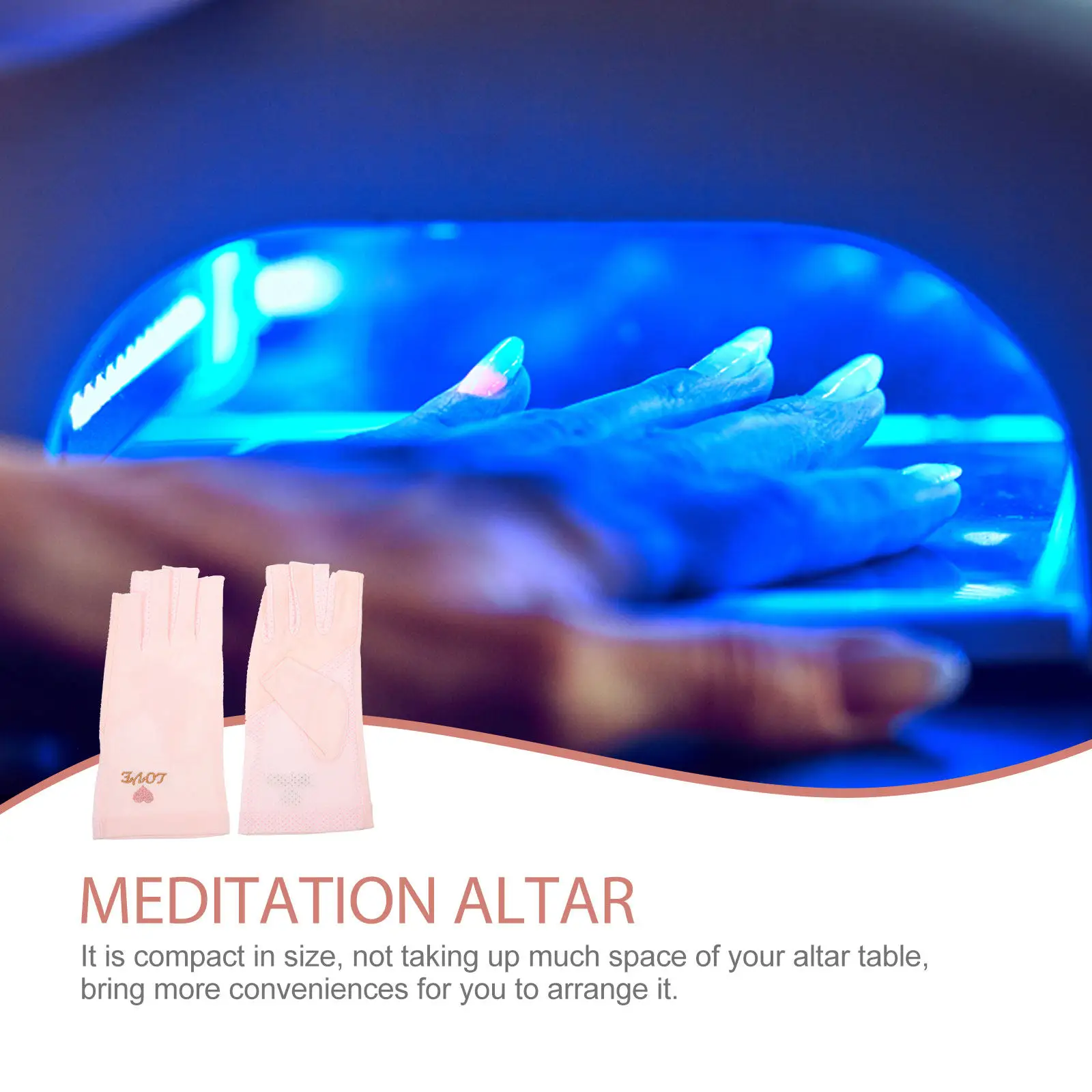 

1 пара УФ-перчаток для маникюра, термостойкие перчатки для защиты от УФ-излучения, для домашнего и салонного использования, защита рук при маникюре