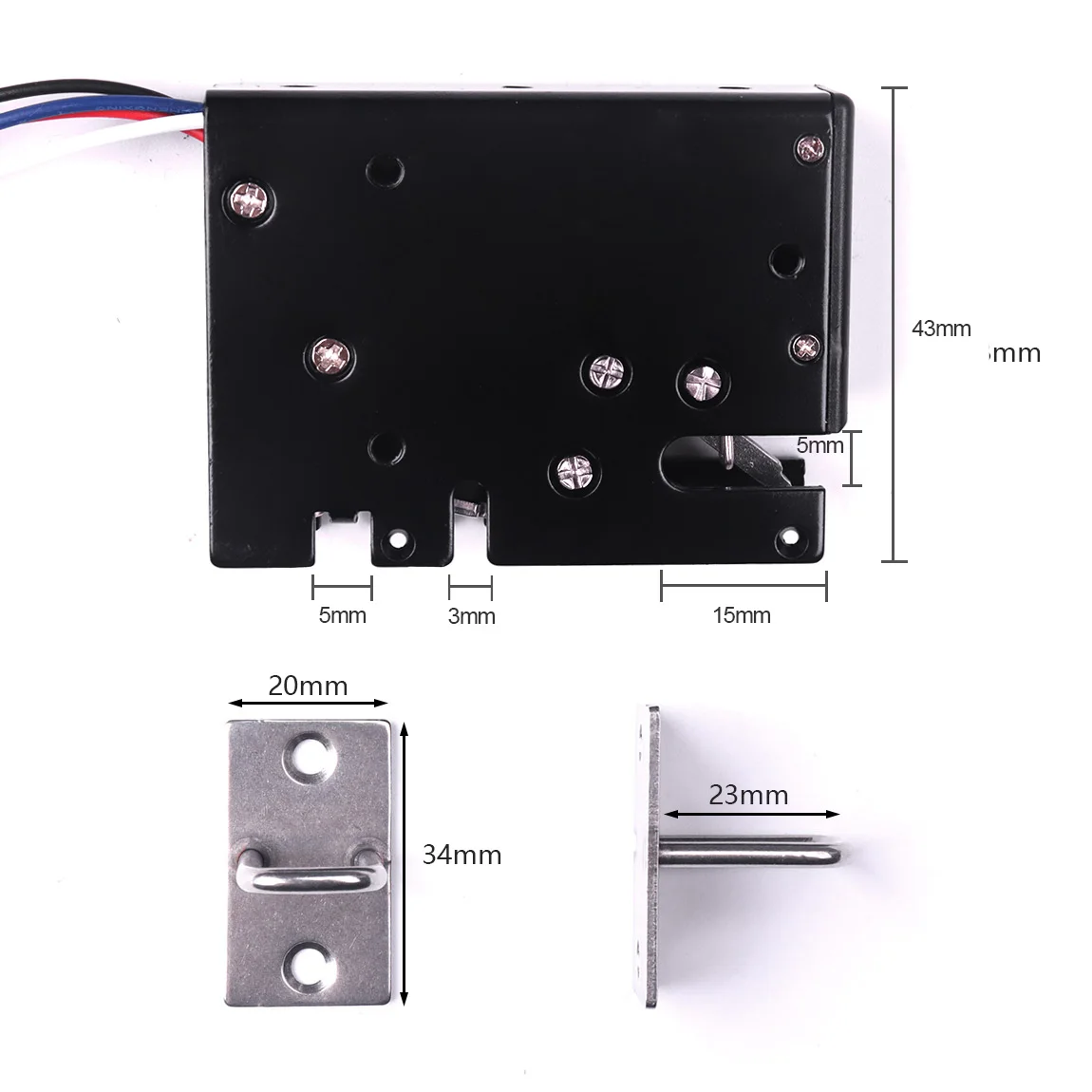 Electronic Lock 1pc DC 12V 3.4A Solenoid Cabinet Spring Lock for Drawer Locker (56*43*15.2mm)