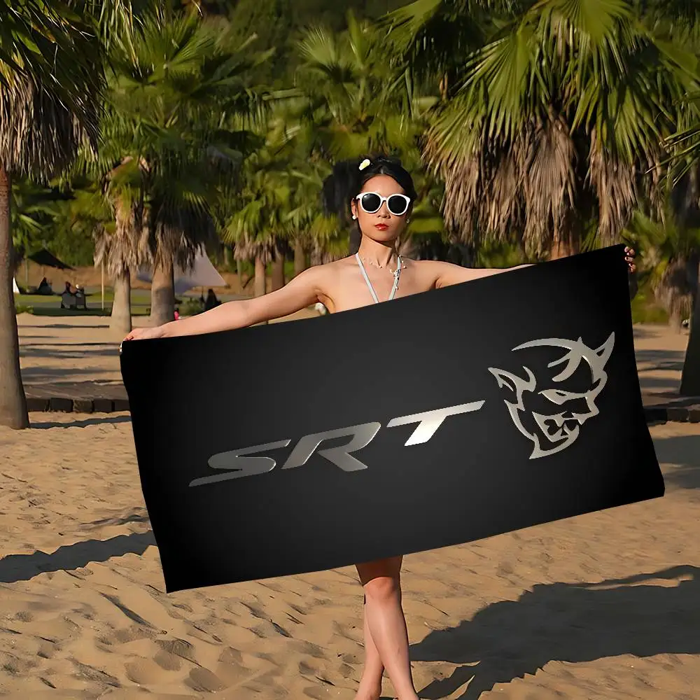 SRT Hellcat Demon Dodge Challenger Car Racing Microfiber Printed Beach Towel Mountain Climbing Yoga Beach Swimming Running Towel