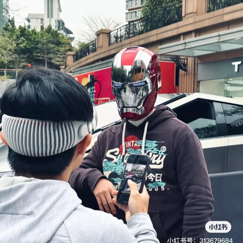 Marvel 1/1 Iron Man Jarvis Mk5 Mk50 Helmet Wearable Automatic Voice-Activated Electric Open And Close Series Home Decor Gift