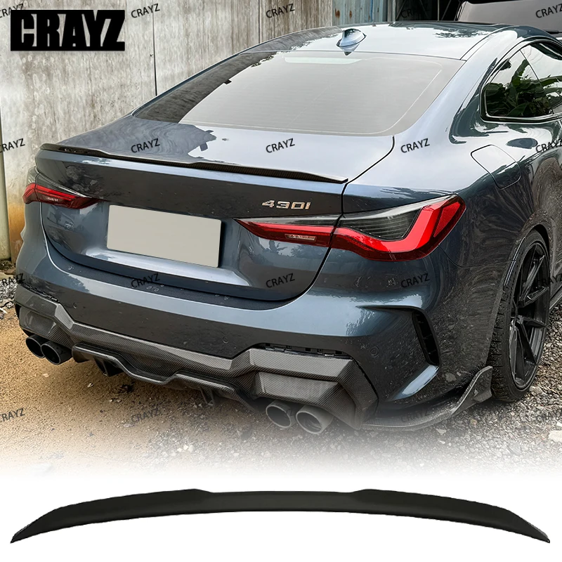 

Car Spoiler For BMW 4 Series G22 Coupe/G82 M4 2Door Real carbon fiber material Rear Spoiler Trunk wing 2021-2026 Glossy Blac