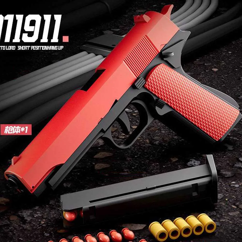 M1911 Automatic Shell Ejection Soft Bullet Colt Toy Gun Pistol for Boys Adults Outdoor Games