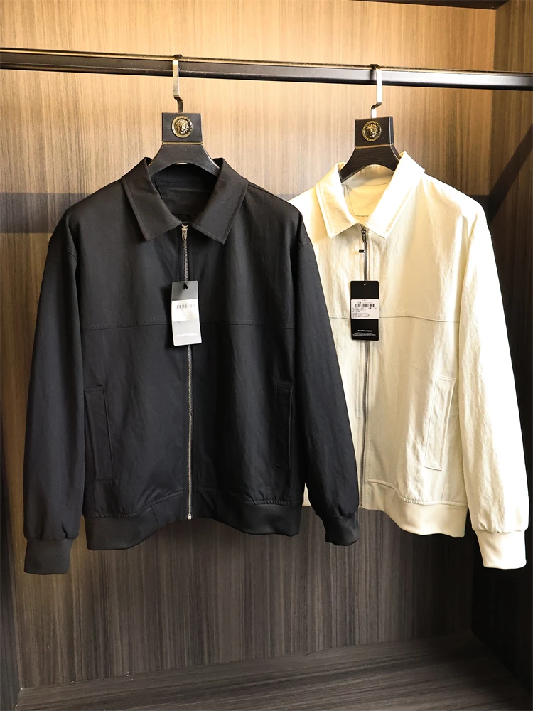 

Retro Money Sle! Twill Fabric! Autumn Men's Skin-friendly Fine Busin Collar Casual Jaet Coat Trendy