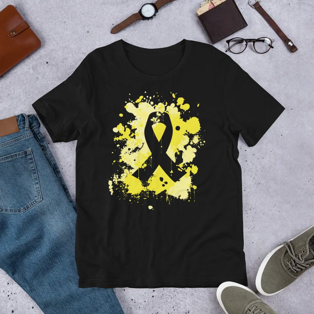 Sarcoma bone bladder Cancers Awareness Ribbon Splat  T Shirt