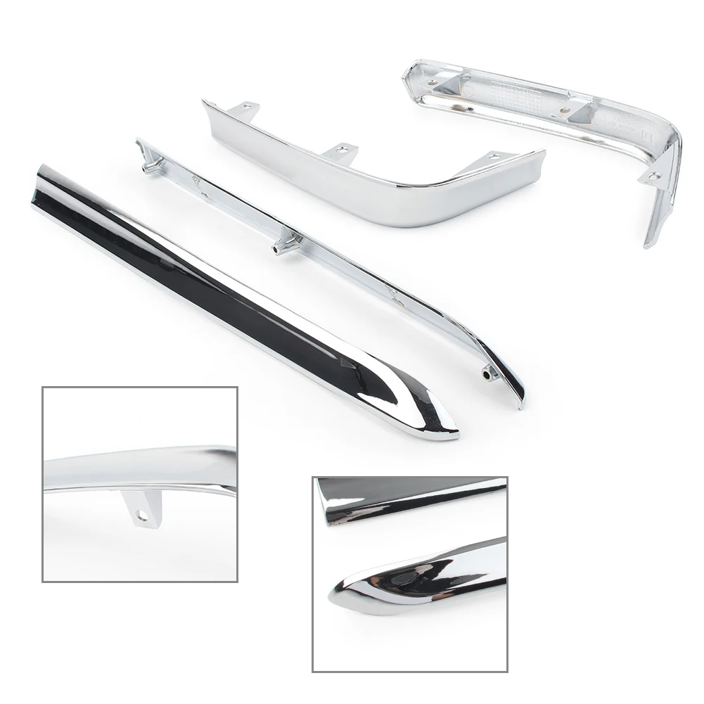 

4Pcs Chrome Motorcycle Trunk Saddlebag Moulding Pannel Decoration Strips Trims For Honda Goldwing GL1800 2001-2011