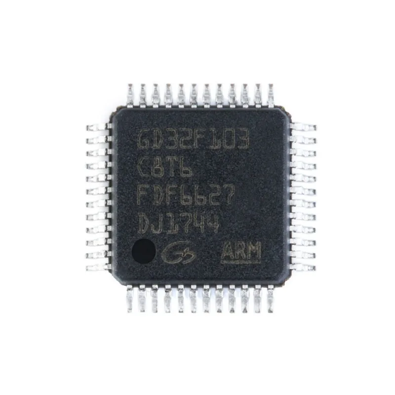 Original GD32F103C8T6 LQFP-48 ARM Cortex-M3 MCU IC 108MHz 64K Flash 20K RAM Microcontroller STM32 Alternative for Engineers Stud