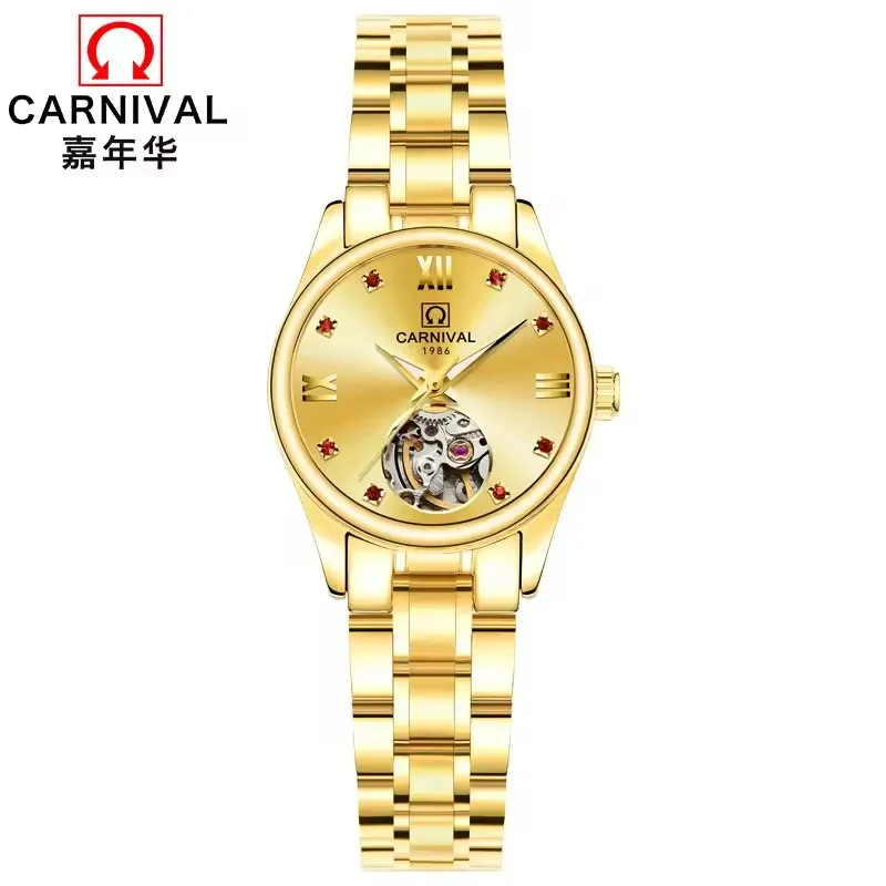 IW Carnival Ladies Mechanical Wrist Watches Automatic Movement Elegant Accessories For Women Sapphire Mirror Luxury Brands Watch