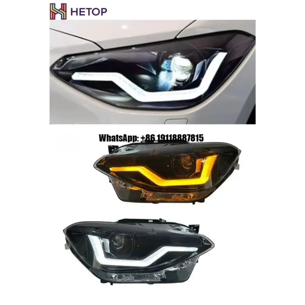 

Фара HETOP F20 для BMW 1 серии (116i, 118i, 125i) 2012-2015 годов выпуска, обновленная, со светодиодными ДХО, линзой и динамическими поворотниками