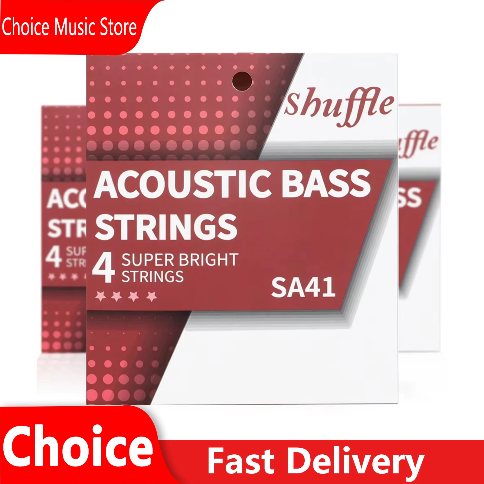 

Acoustic Bass Strings 4 Strings Bass Guitar Strings Hexagonal Red Copper Ball-End High Carbon Steel Core Wound Silver Bass Parts