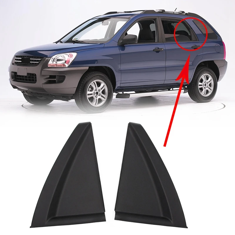 For Kia Sportage 2006-2009 2010 Rear Window Cover Kits Side Door Triple-cornered Pillar Trim Protector Accessories