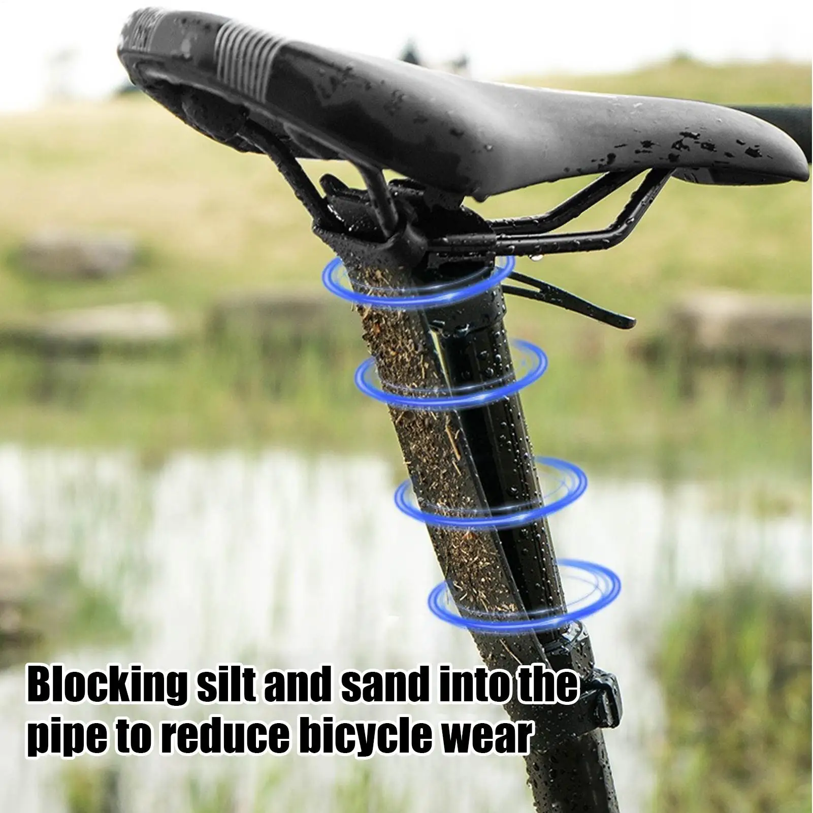 دراجة هوائية جبلية مقعد الطين تلسكوبي مقعد الدراجة أنبوب حماية دراجة الملحقات تلسكوبي مقعد دراجة أنبوب حامي #5