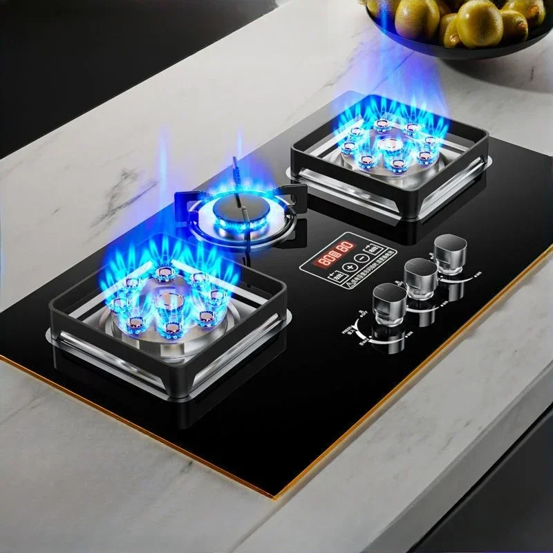 

Газовая плита с тремя конфорками, настольная жестокая газовая плита, встроенная газовая плита с тремя конфорками для дома