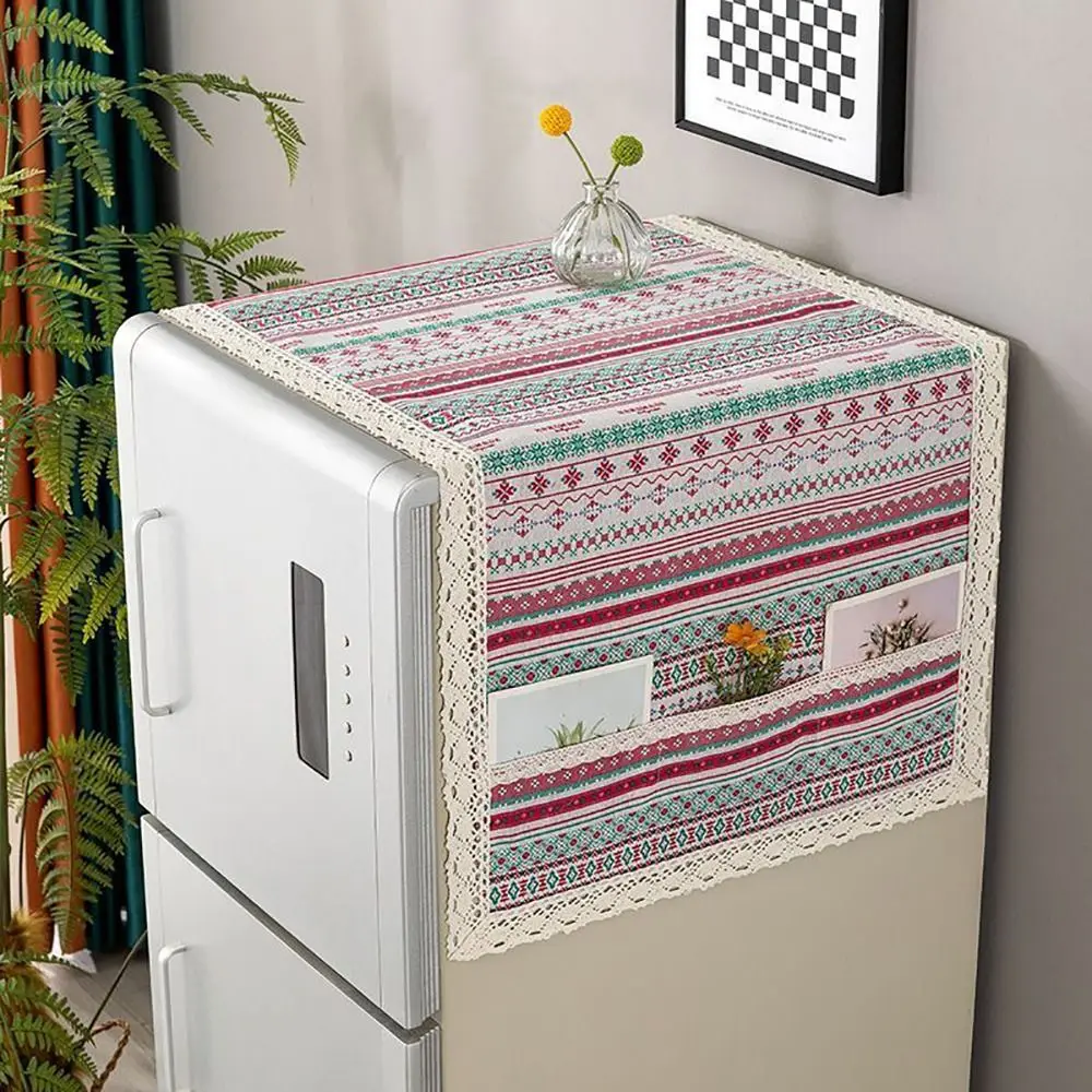 

1 шт., новый пылезащитный чехол для холодильника 55x120 см, пылезащитный с сумкой для хранения, защитный чехол для холодильника, хлопковое льняное полотенце для стиральной машины