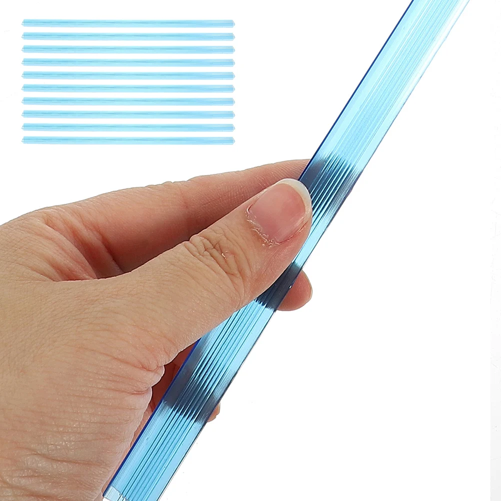 

10pcs Plastic Slide Binders Bookbinding Clips Reusable Transparent Pull Rod Clip Document Folder Organizer Efficient Secure