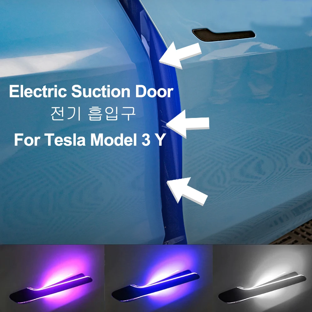 Smart Electric Suction Door Lock for Tesla Model 3 Y Car Accessories Super Silence Anti Pinch Automatic Soft Close Vehicle Door