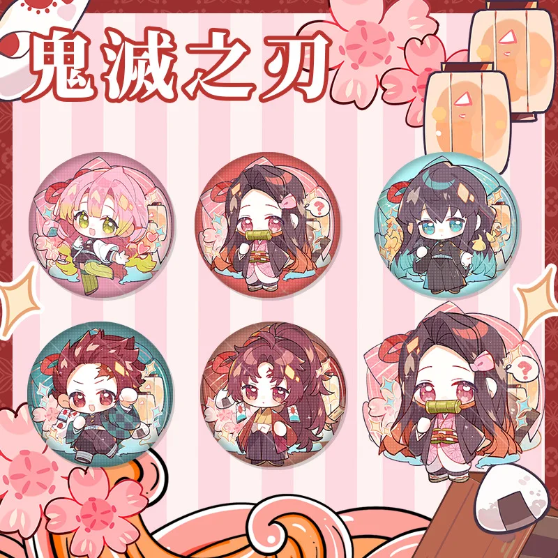 Badge Bar Tanjirou Nezuko Zenitsu Inosuke Giyuu Shinobu Kyoujurou Uzui Tengen Hobby Collectibles Exclusive Design Kawaii Present