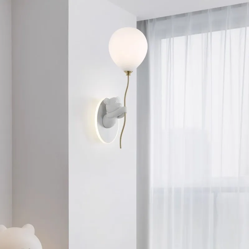 

Creative Personality Wall Lamps Cartoon Children's Room Bedroom Bedside Artistic Violence Bear Atmosphere Hanging Light Fixture