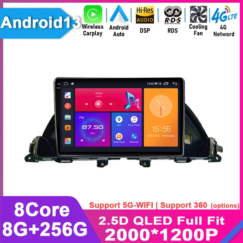 

For Honda Odyssey 2010 - 2017 Car Radio Multimedia Video Player GPS Navigation 2 din 8Core Android 13 Auto 4G CarPlay Auto RDS