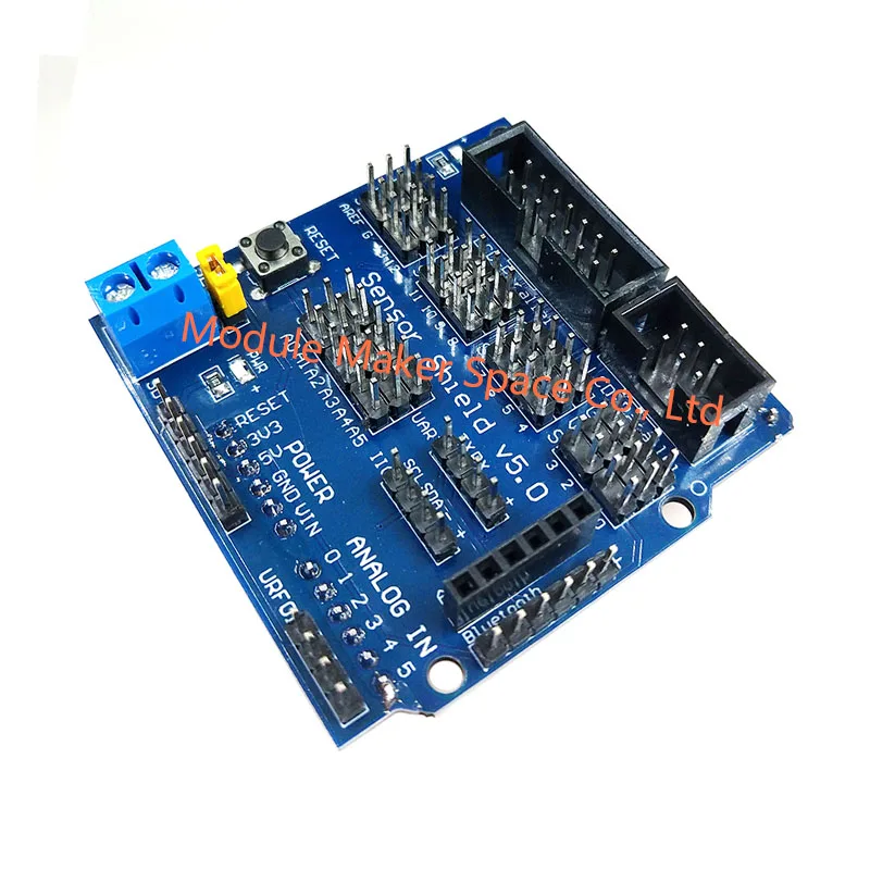 Sensor Shield V5.0 Sensor Expansion Board for UNO MEGA R3 V5 for Arduino Electronic Building Blocks of Robot Parts