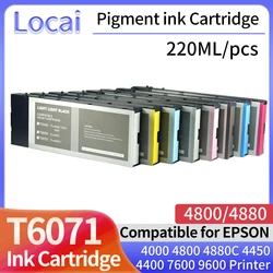 T6071 T6079 Pigment Ink Cartridge 4880 With Chip Compatible For EPSON Stylus pro 4000 4800 4880C 4450 4400 7600 9600 printer