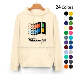 Microsoft Windows 98 Logo Pure Cotton Hoodie Sweater 24 Colors Windows 98 Aesthetic Microsoft Windows Windows 95 100% Cotton