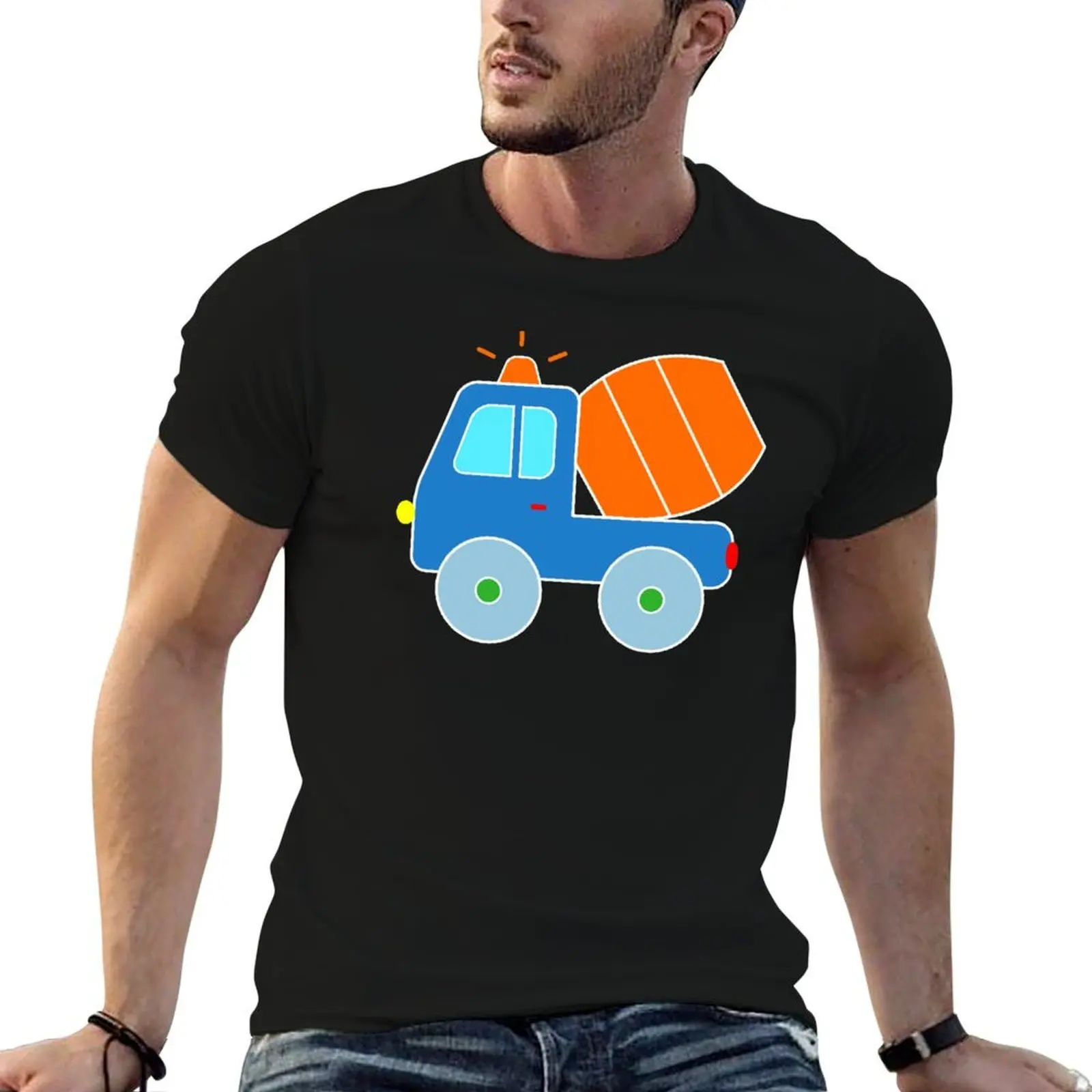 

Cement Truck Concrete Mixer Toddler Construction Boys T-Shirt t shirt man cotton anime t shirts oversize T-Shirt