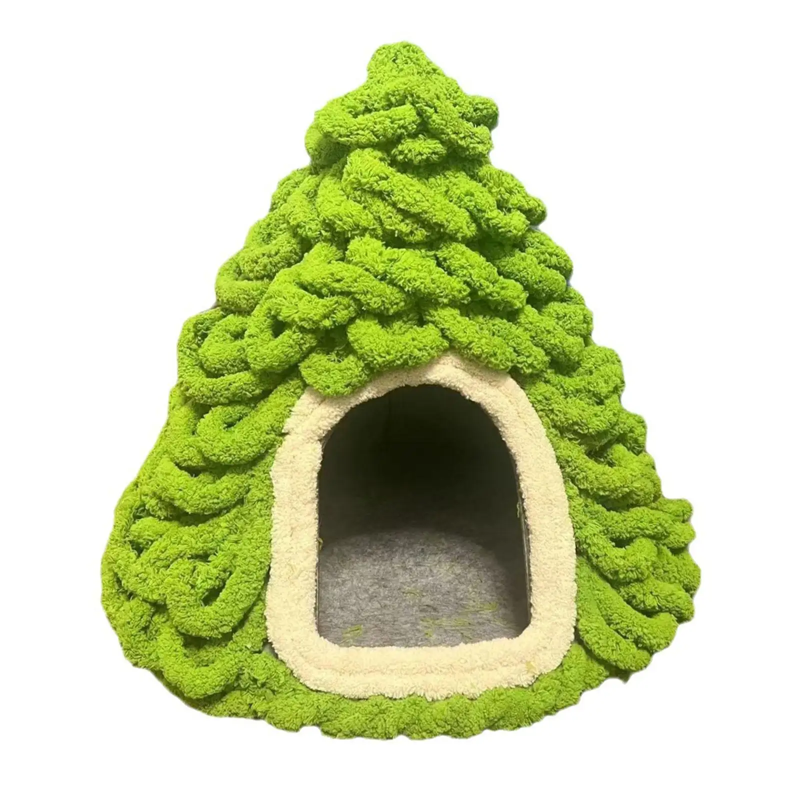 Christmas Tree DIY Cat Bed Puppy Kennel Xmas Cave Beds Semi Enclosed Cat Nest for Home Decor Pets Products