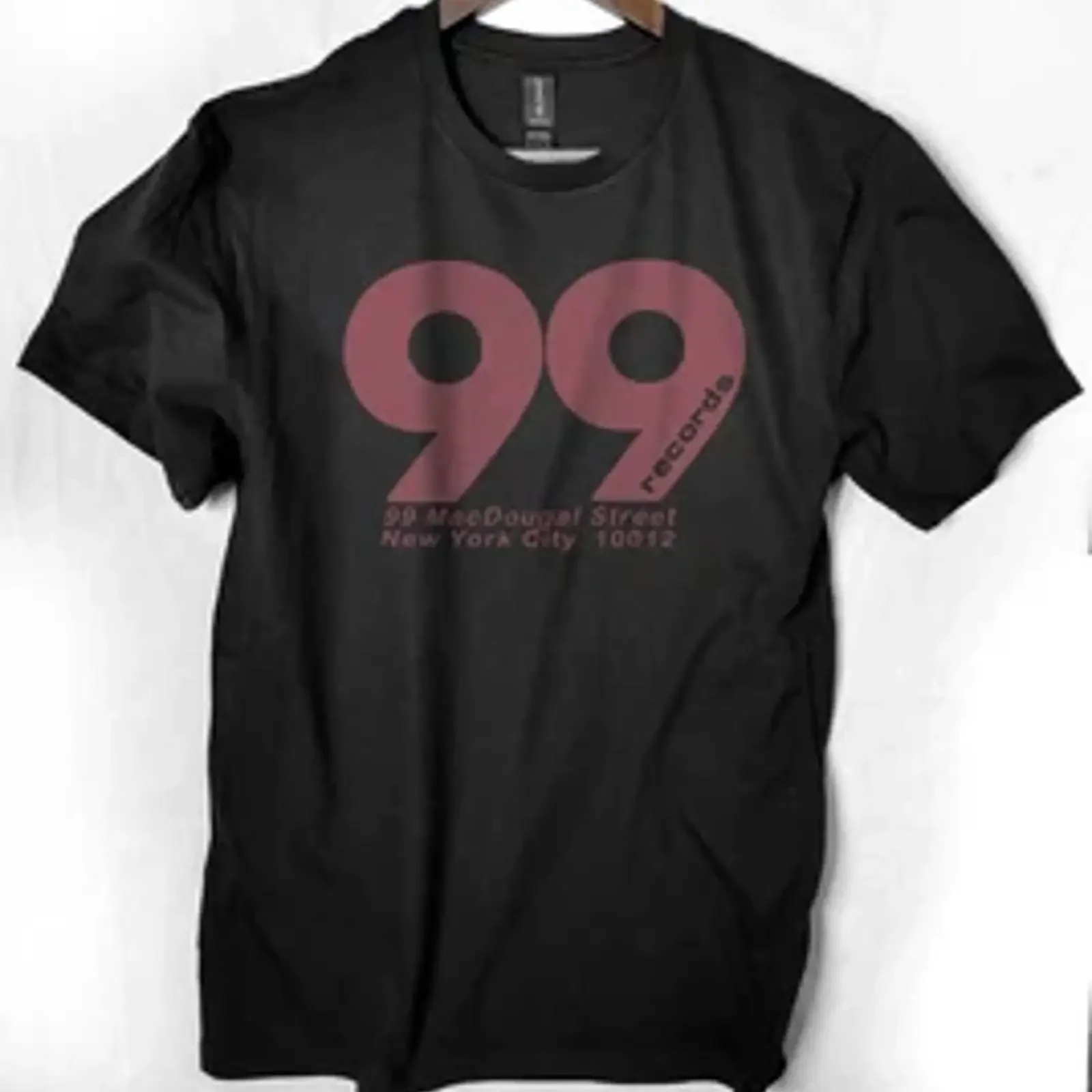 Camiseta 99 Records, estilo funk, dub, no wave, Greenwich Village, ESG, Bush Tetras, Optimo, vintage, lavada, informal, ligeramente elegante