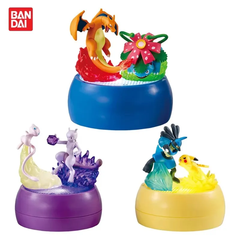 bandai-original-3pcs-gashapon-ポケットモンスター-battle-collection-light-ルカリオ-toys-for-kids-gift-collectible-model-ornaments