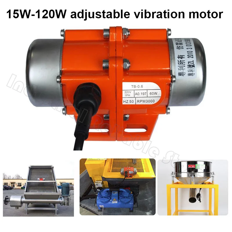 

TO TB AC Adjustable Vibration Motor 220V 380V 15W 30W 40W 50W 60W 70W 80W 90W 100W 120W Single Phase Three Phase 2 Poles