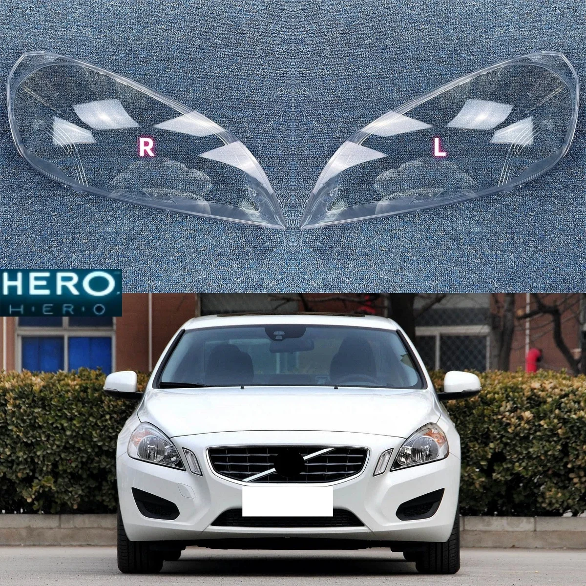 

For Volvo S60 V60 2009 2010 2011 2012 2013 Car Accessories Lights Cover Replace The Original Lampshade