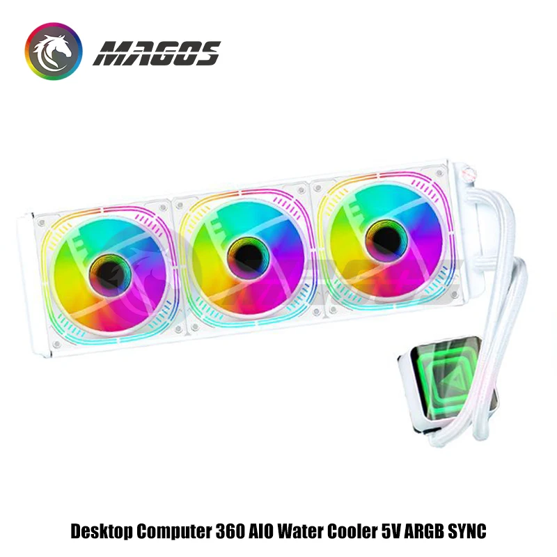 Enfriador de agua ARGB para PC, ventilador de espejo para Gamer, 1700, AM5, 360