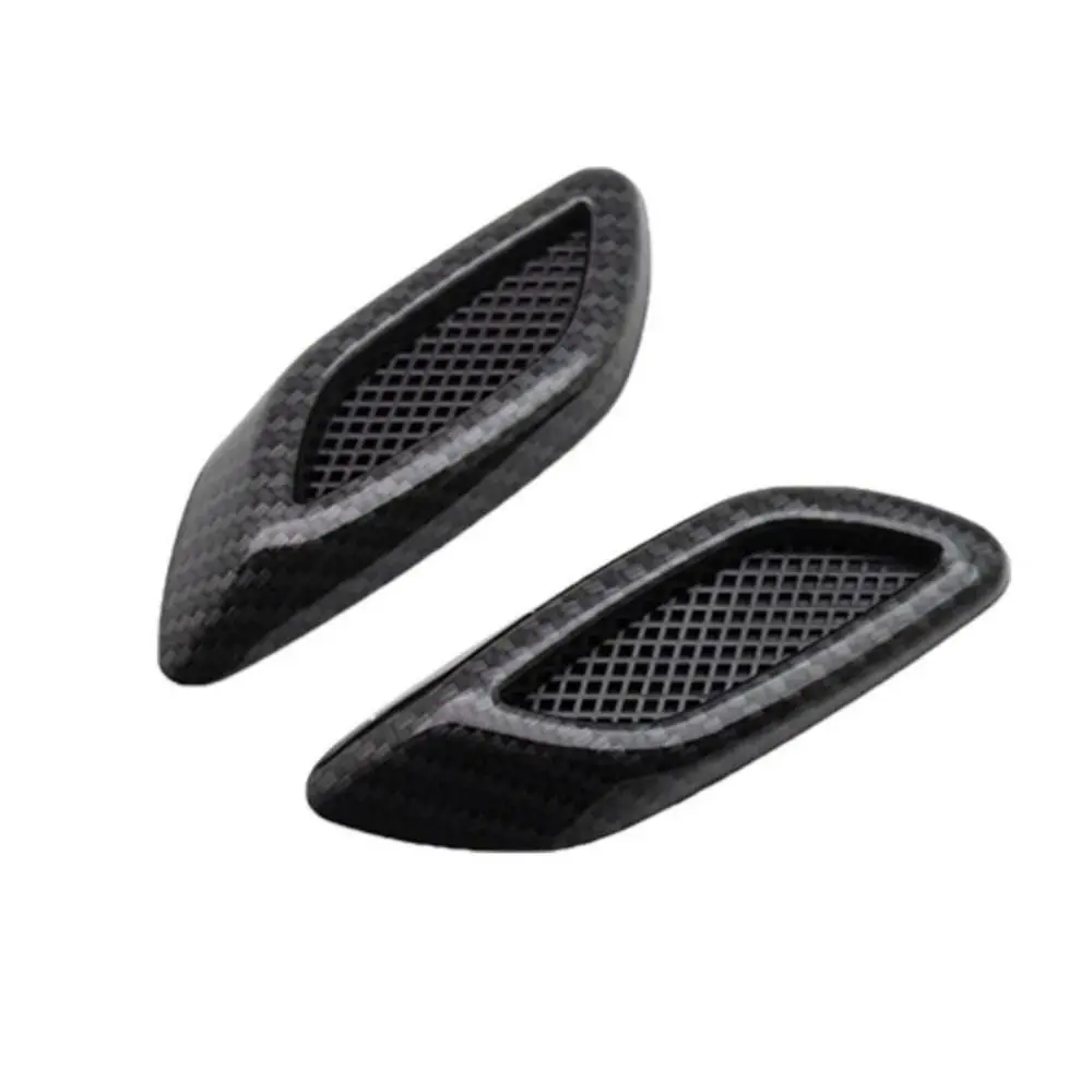 Universal Carbon Fiber Car Side Emulational Vent Cover Air Vent Hood Scoop Car Stickers for BMW/Audi/Honda/VW