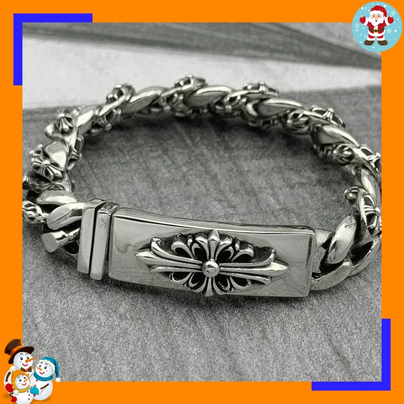 Chunky Cross Cuban-Link Bracelet — product information 1