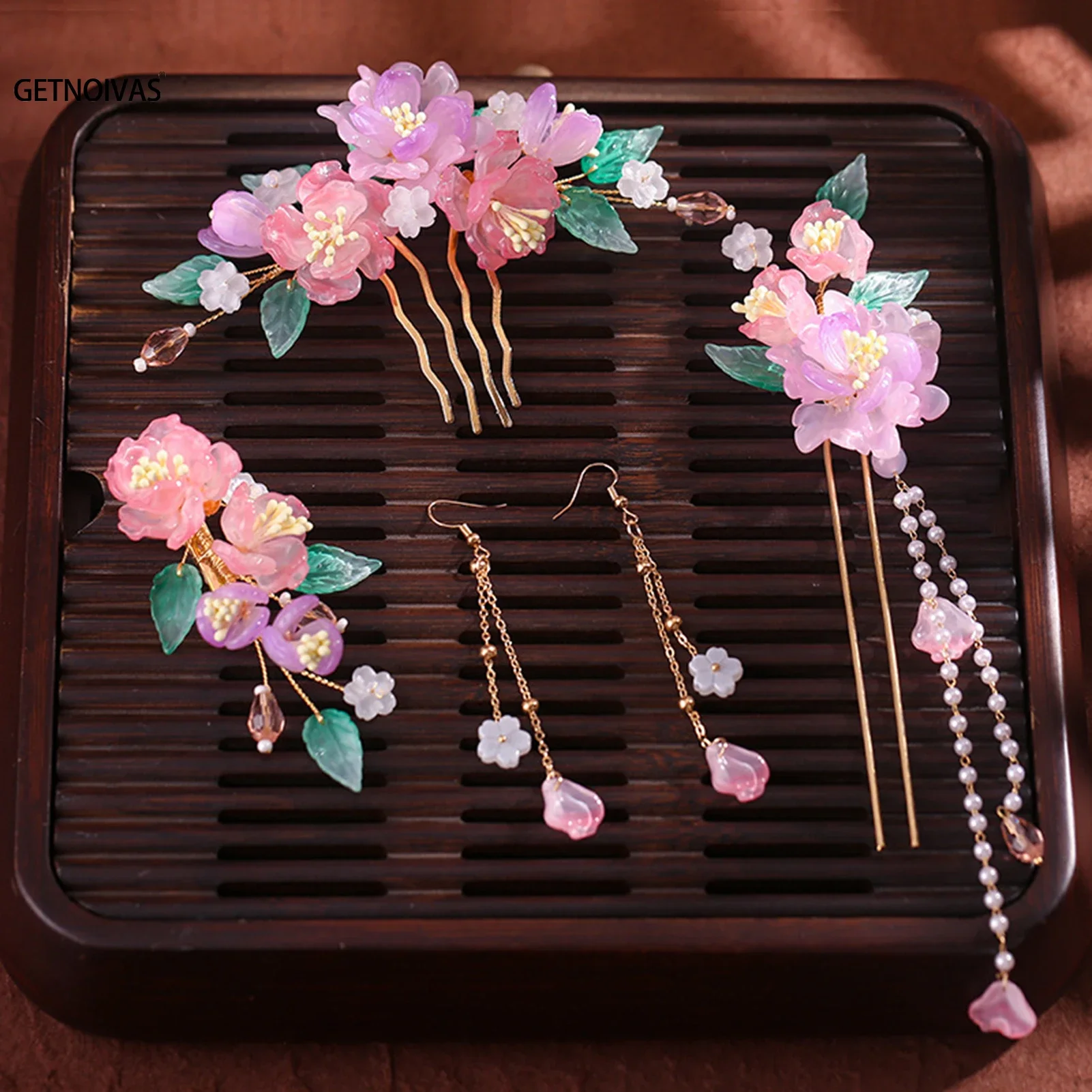 

Elegant Retro Style Hairpins Haircomb Set Chinese Hair Stick Tiara Headpiece Bride Headdress Women Hair Accessories Jewelry