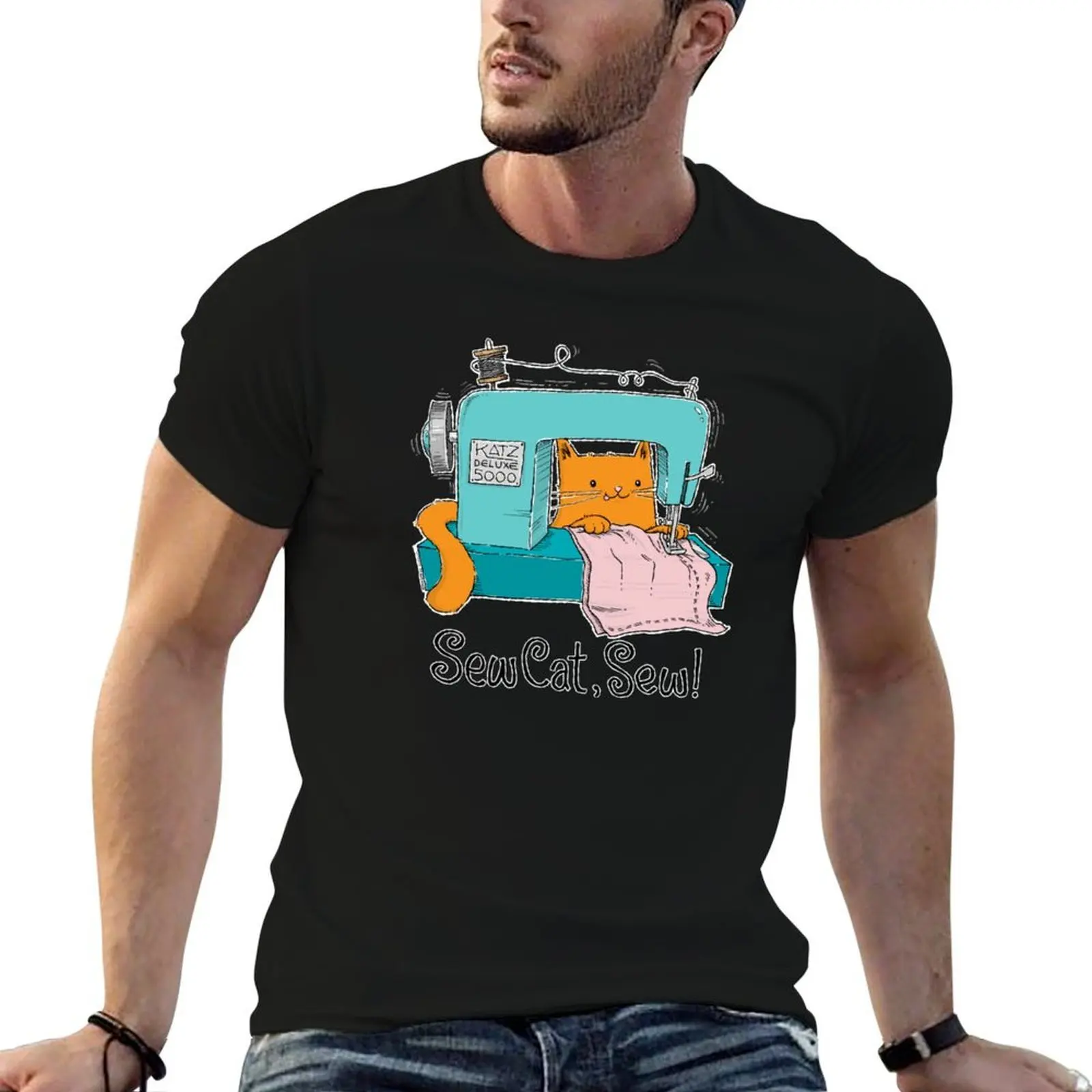 Sew Cat, Sew! T-Shirt Aesthetic clothing anime clothes t shirt men