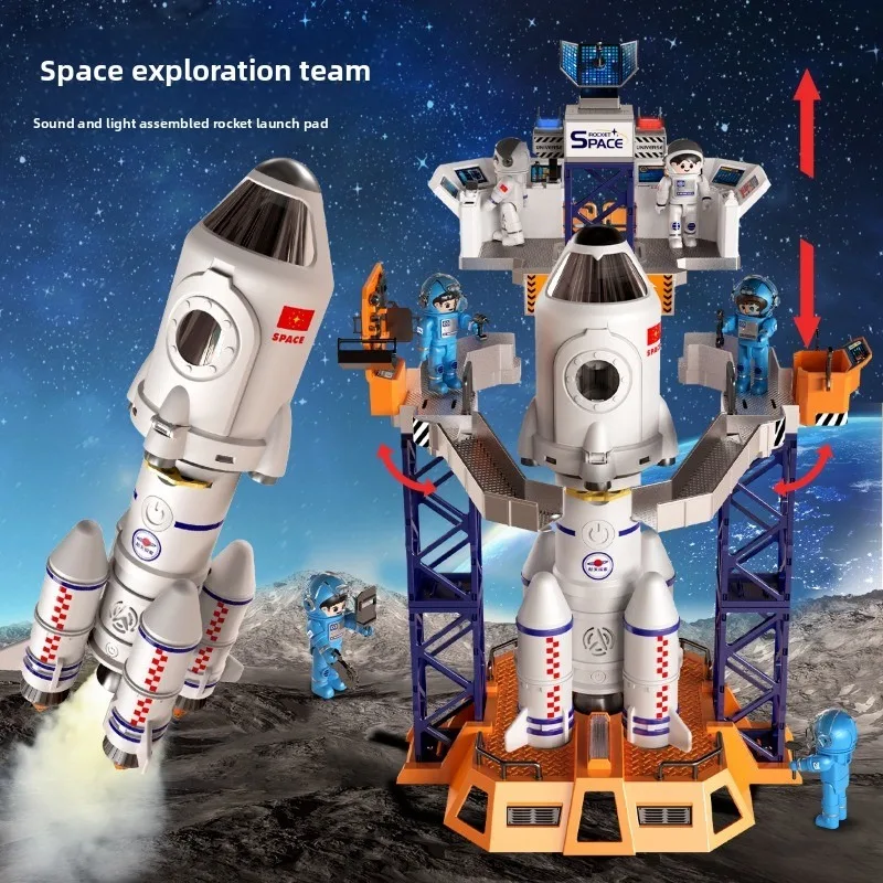 فريق استكشاف الفضاء وحدة الرش البصري الصوتي نموذج الطيران محاكاة إطلاق نجمة الإسقاط مركز إطلاق منفذ الفضاء