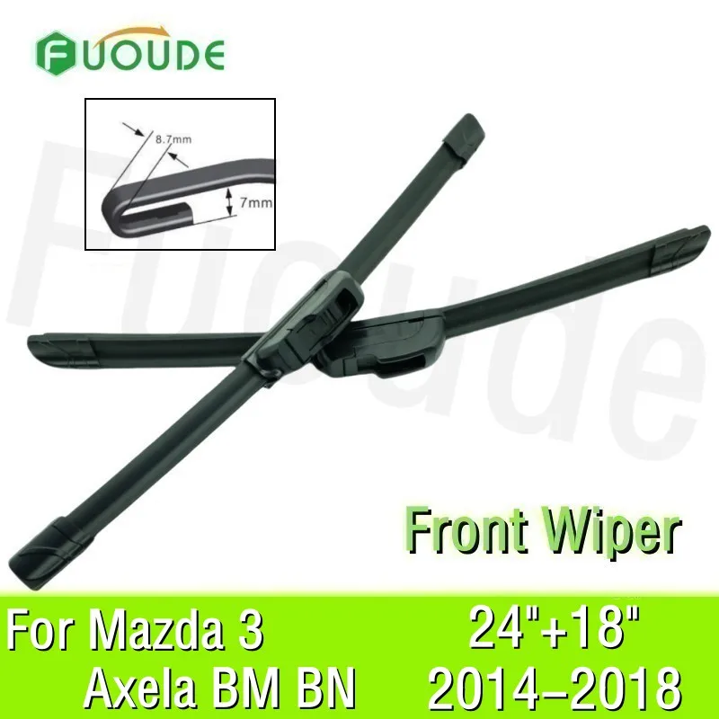 

For Mazda 3 Axela BM BN Wiper Blade 24"+18" Car Windshield Windscreen Rubber 2014 2015 2016 2017 2018