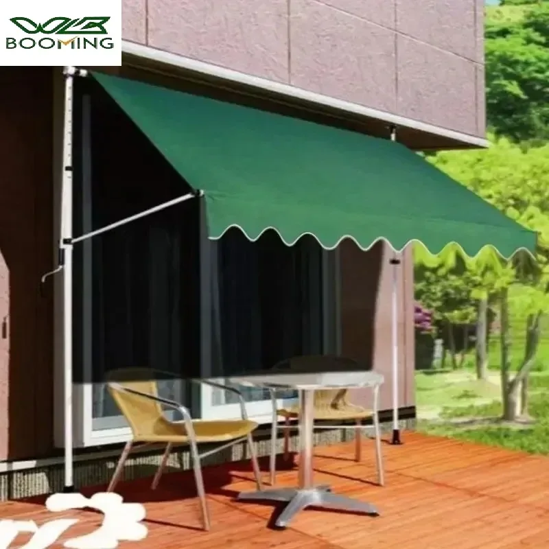 

Terrace Sunshade Rain and Eaves Outer Door Rain Shelter Foldable Extendable Non Perforated Side Sunshade Pergola