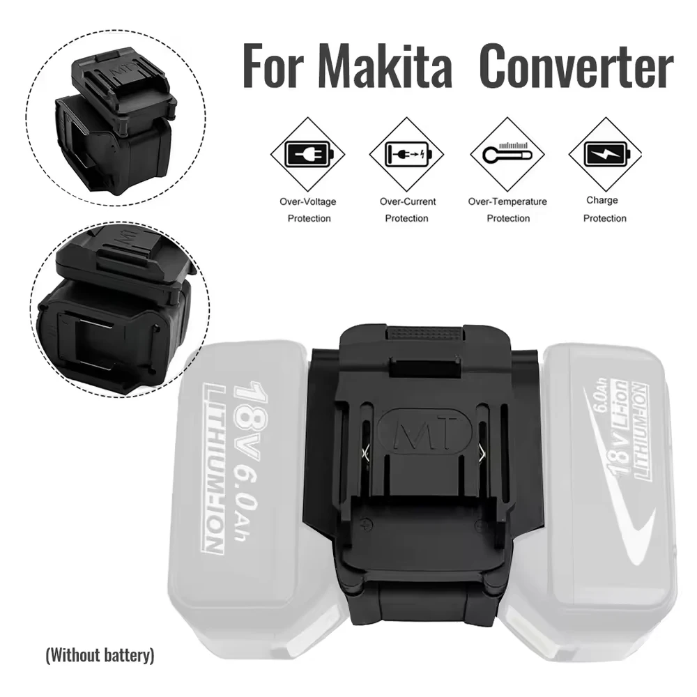 4-1 Stück 2-in-1 Parallelkreis-Batterieadapter-Konverter für Makita 18V BL1830/1840/1850/1860 Elektro-Bohrmaschinen-Zubehörwerkzeug – Detail 3