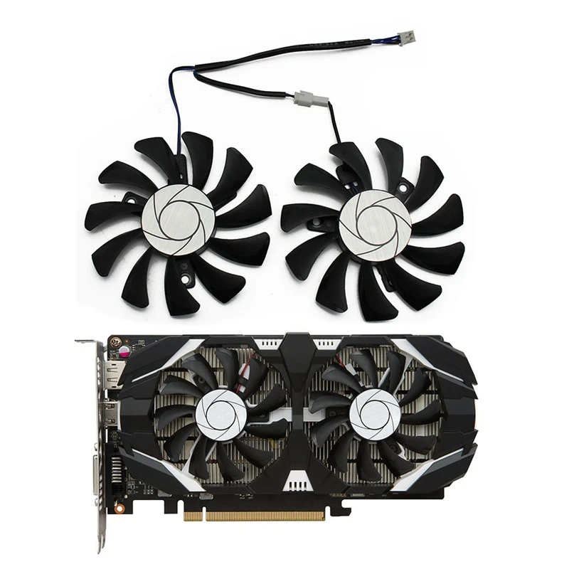 AT14 HA8010H12F-Z 75MM 2Pin Gtx1050ti GPU Cooler DUAL Fan For MSI Geforce GTX 1050Ti GTX-1050-Ti-4GT-OC