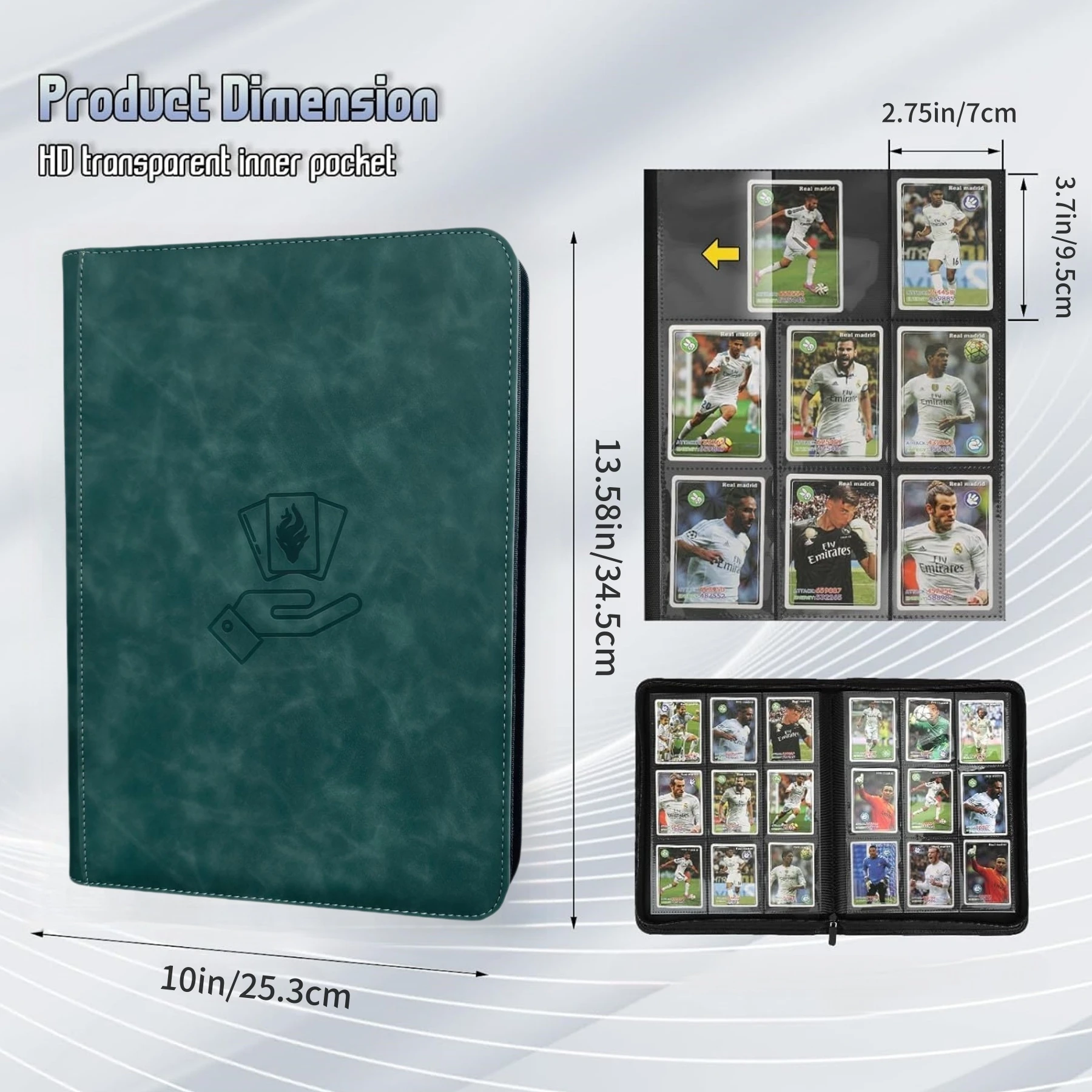Trading Card Binder 9 Pocket, 360 Pockets Card Binders, Card Collection Binder, Card Album Folder for MTG, TCG, Sports Cards