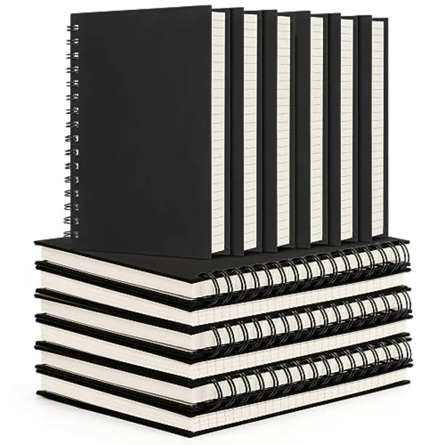 

Spiral College Ruled Notebook, 2s A5 5.5" x 8." 0Pages/ 80Sheets, Thick Hardcover, Tear-off 100GSM Lined Paper, 1 Subject Notep