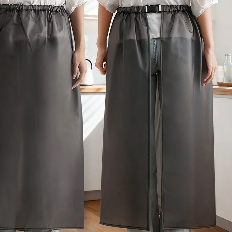 1PC Elastic Band Buckle Protective Waterproof Apron Dirt-Resistant One-Piece Raincoat Rain Skirt Farming Catering Work Apron