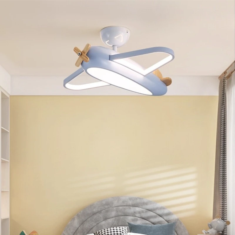 Moden Creative Airplane Shape Wrought Iron Ceiling Lights Acrylic Lampshade Living Room Bedroom Restaurant Kitchen Hanging Lamps