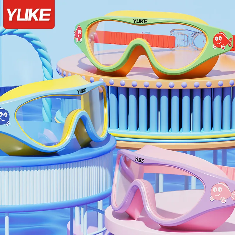 Boys and Girls Swimming Goggles Waterproof Anti Fog Diving Goggles Transparent Professional Swimming Equipment Children\'s New
