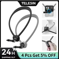 TELESIN Silicone Neck Mount for Gopro Hero 13 12 11 10 9 8 DJI OSMO Action 5 4 3 Insta360 X5/X4/X3 Mount Go Pro Accessories