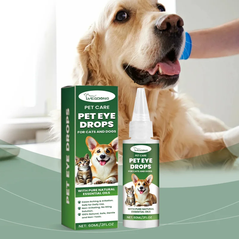 

Pet Eye Drops For Dogs & Cats - Gentle Tear Stain Remover & Eye Cleaning Solution - Soothing Cornflower Extract Formula